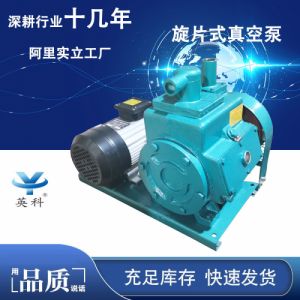 英科2X旋片式真空泵 卧式皮带轮吸气泵铸铁防爆抽吸泵220V吸塑机